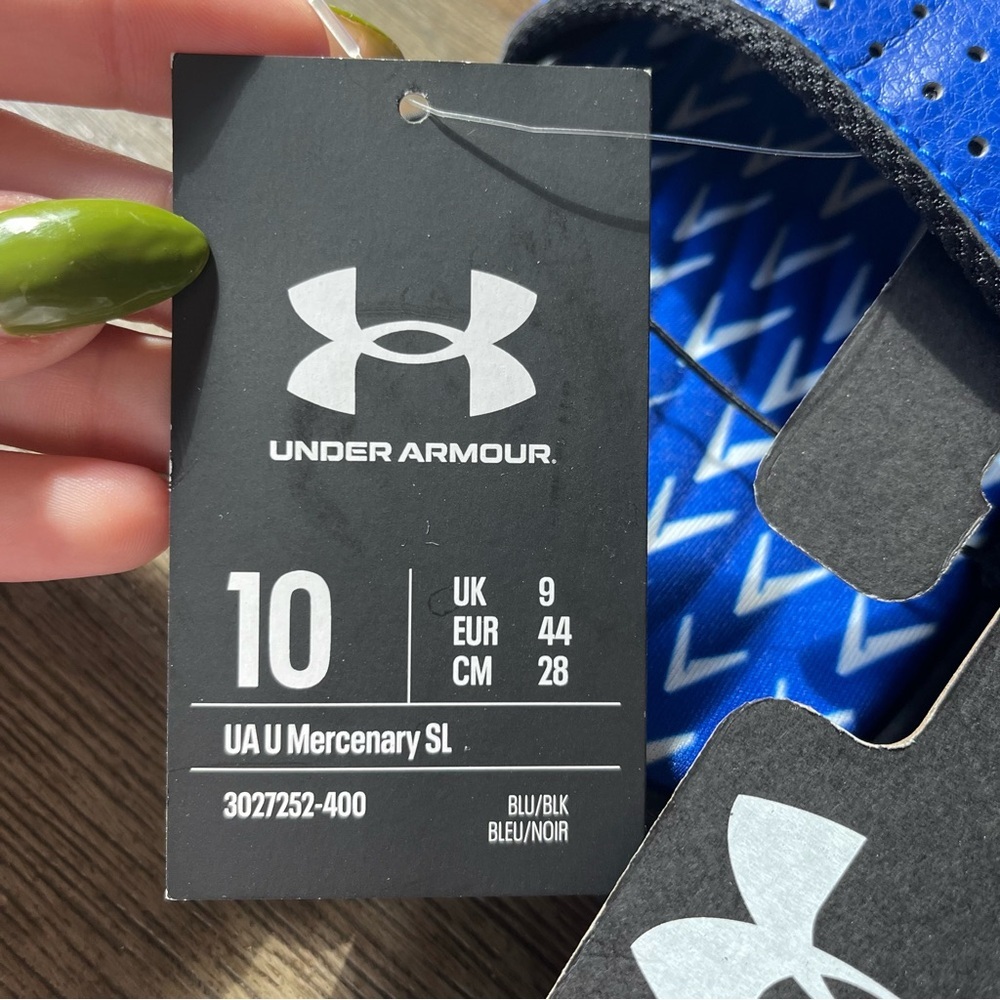 NWT blue under armour slides - Picture 3 of 4